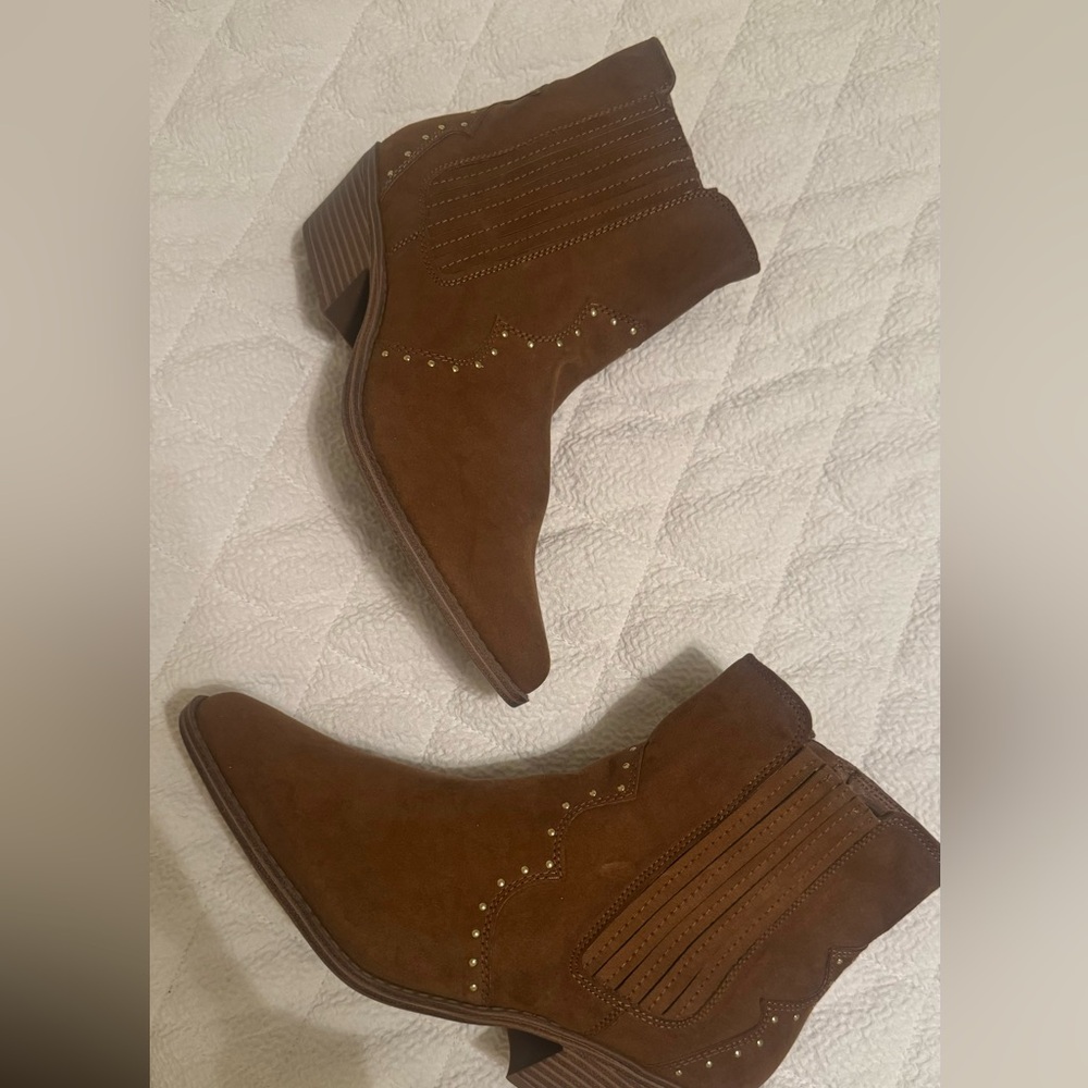 Brown Suede Ankle Boots